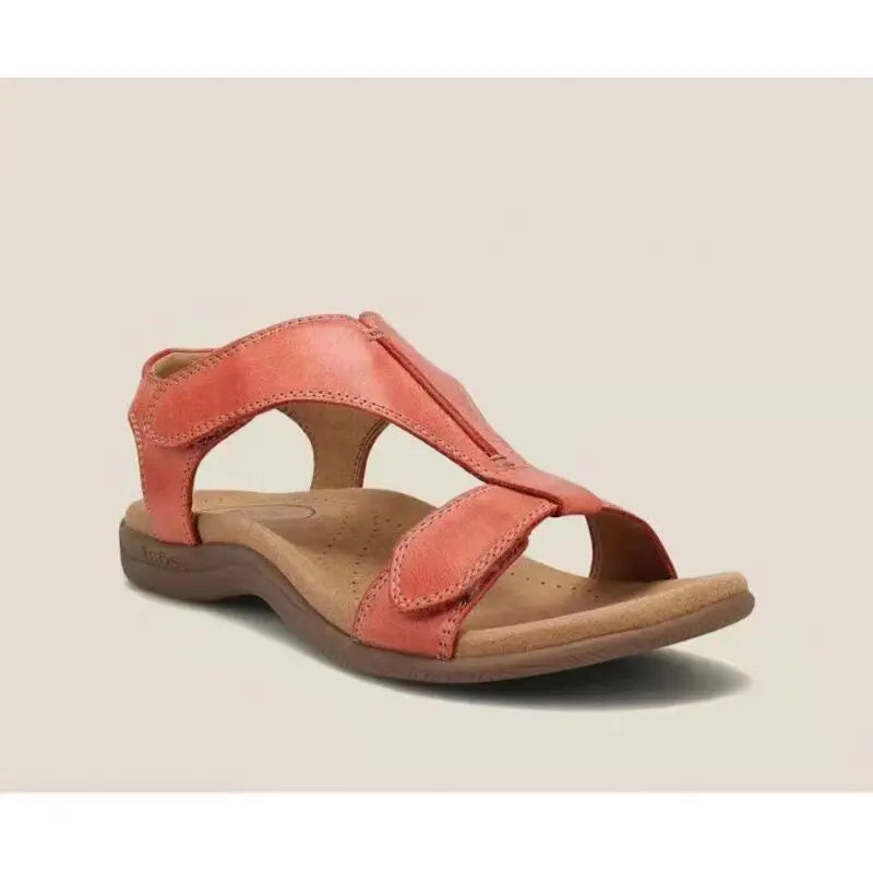 Sandali estivi per donna scarpe ortopediche con zeppa in pelle PU tinta unita Casual da donna antiscivolo Fashion Beach Sandalias De Mujer