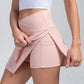 Gonna da tennis a pieghe da donna con tasche Pantaloncini Gonne sportive Crossover a vita alta Palestra Golf Skorts Allenamento Gonne sportive (Rosa)