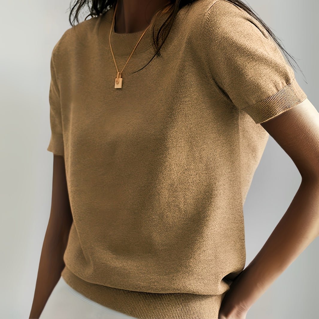 Basic Knit T-Shirt - Notorious (Giallo Ocra)