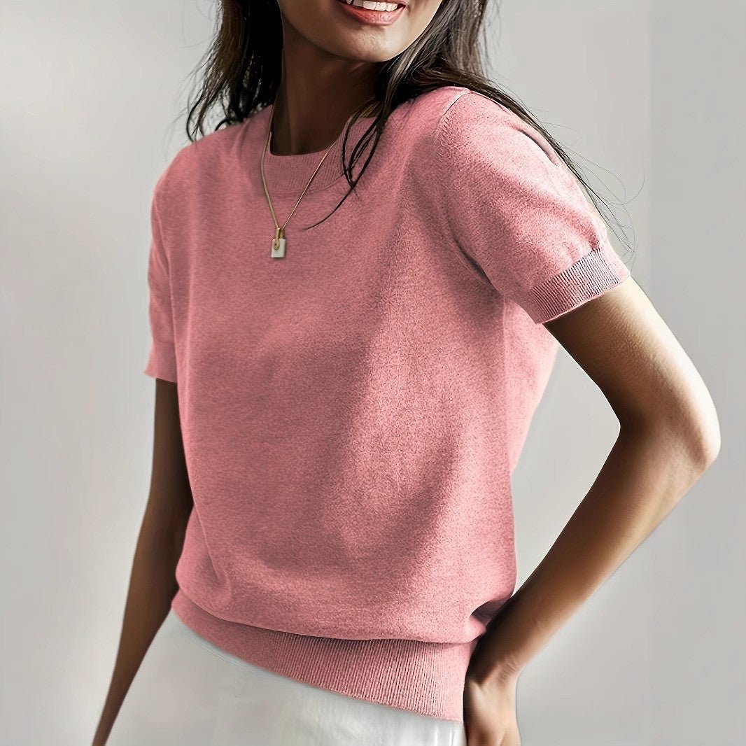 Basic Knit T-Shirt - Notorious (Rosa)