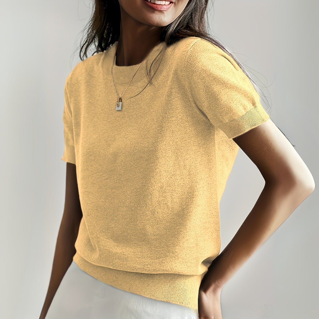 Basic Knit T-Shirt - Notorious (Giallo Girasole)