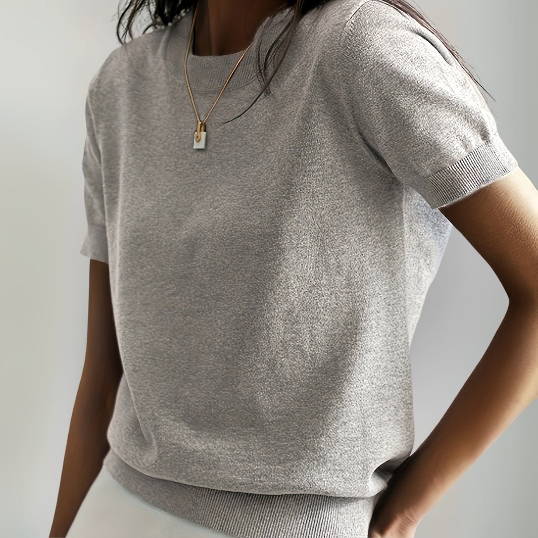 Basic Knit T-Shirt - Notorious (Grigio Chiaro)