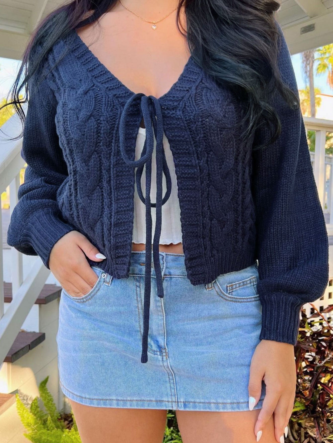 Cardigan Crop Knot - Notorious