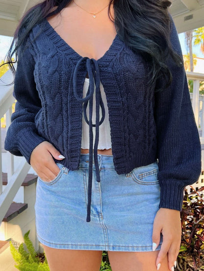Cardigan Crop Knot - Notorious
