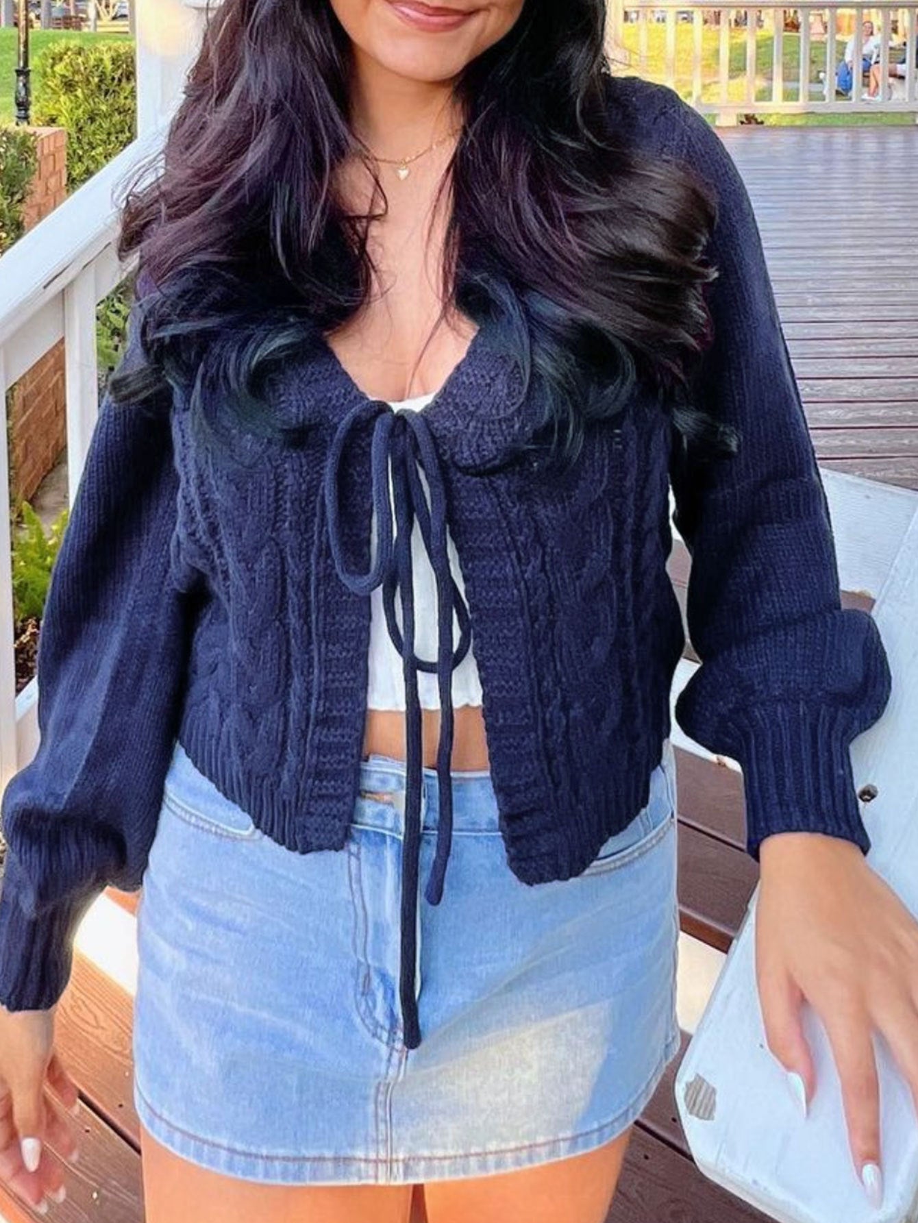 Cardigan Crop Knot - Notorious