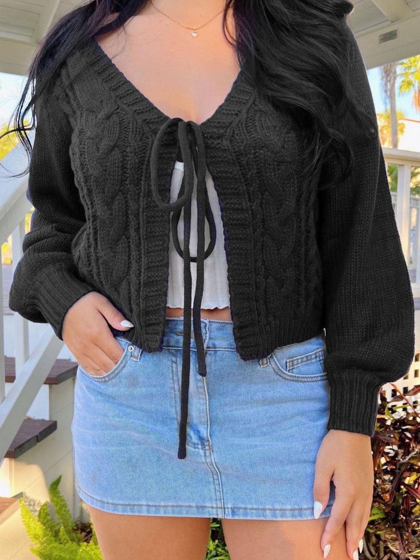 Cardigan Crop Knot - Notorious