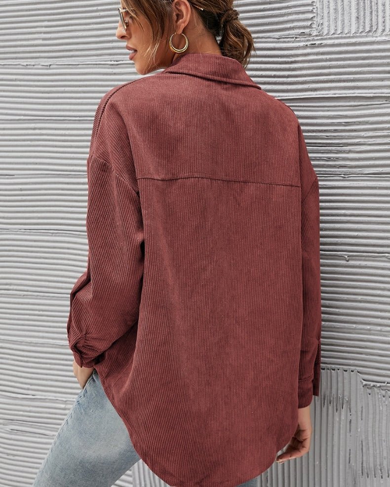 Corduroy Oversize Shirt - Notorious (Bordeaux)