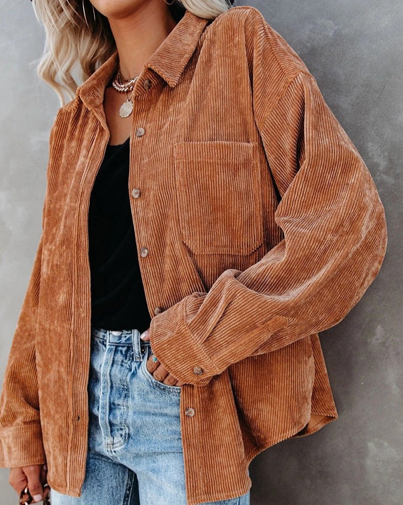 Corduroy Oversize Shirt - Notorious (Arancio Bruciato)