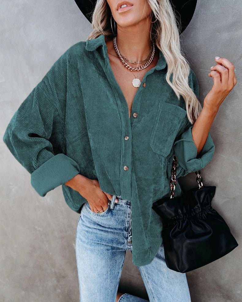 Corduroy Oversize Shirt - Notorious (Verde Scuro)