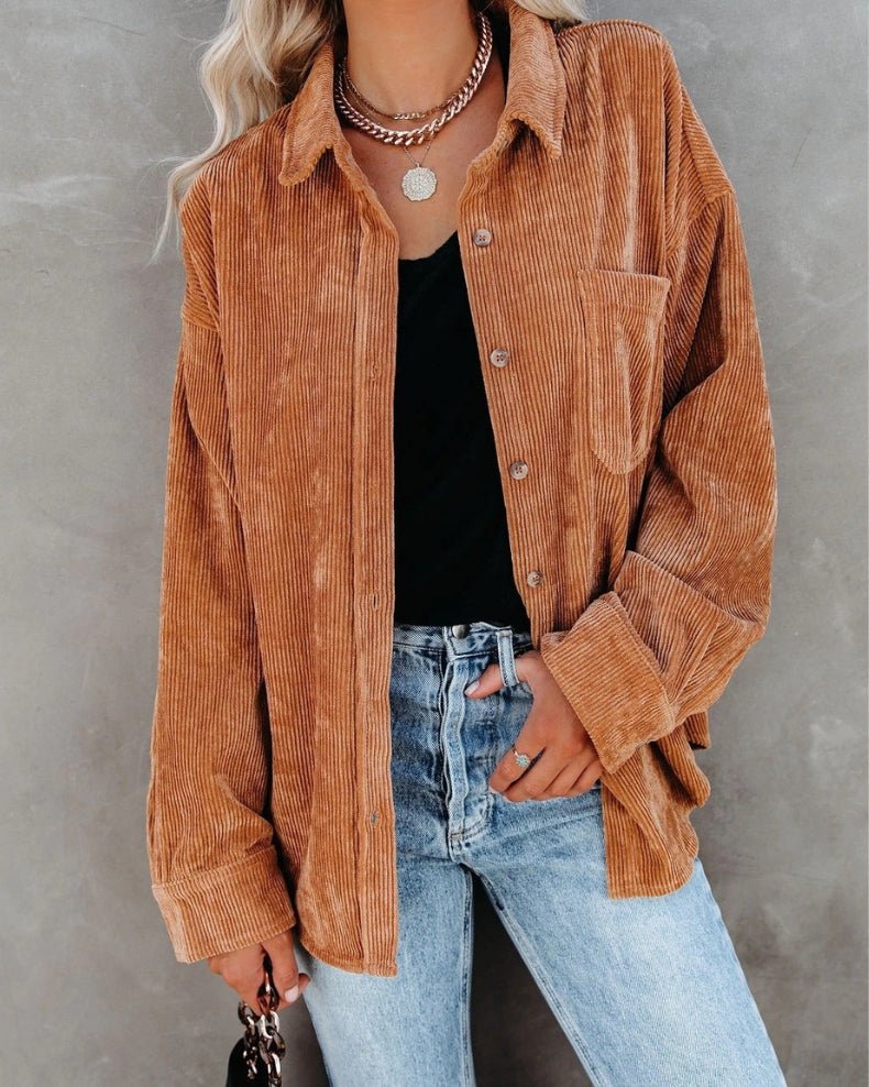 Corduroy Oversize Shirt - Notorious (Arancio Bruciato)