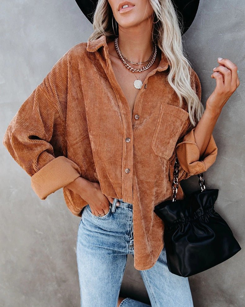 Corduroy Oversize Shirt - Notorious (Arancio Bruciato)