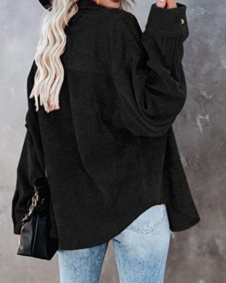 Corduroy Oversize Shirt - Notorious (Nero)