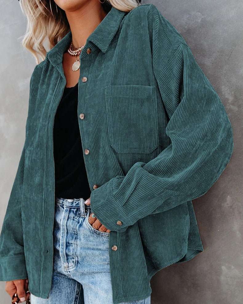 Corduroy Oversize Shirt - Notorious (Verde Scuro)
