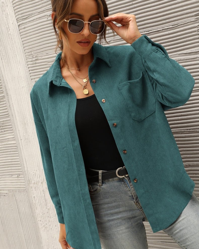 Corduroy Oversize Shirt - Notorious (Verde Scuro)