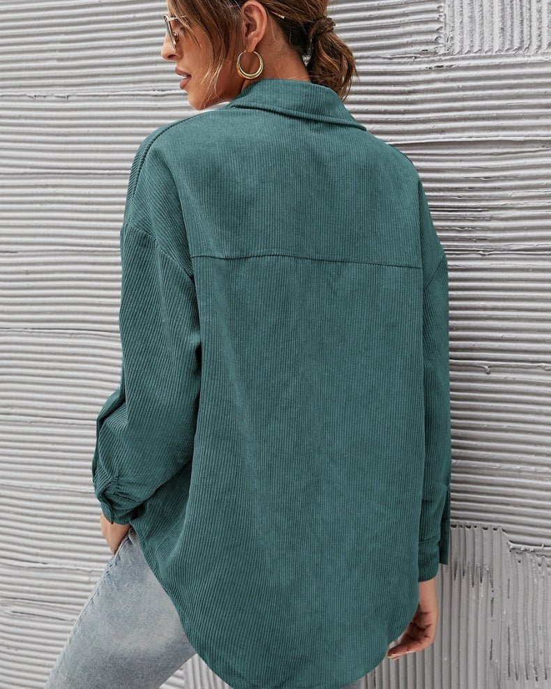 Corduroy Oversize Shirt - Notorious (Verde Scuro)