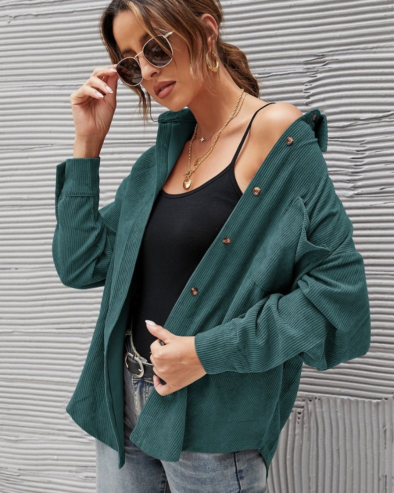 Corduroy Oversize Shirt - Notorious (Verde Scuro)