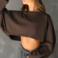Cropped Sweatshirt - Notorious (Marrone Scuro)