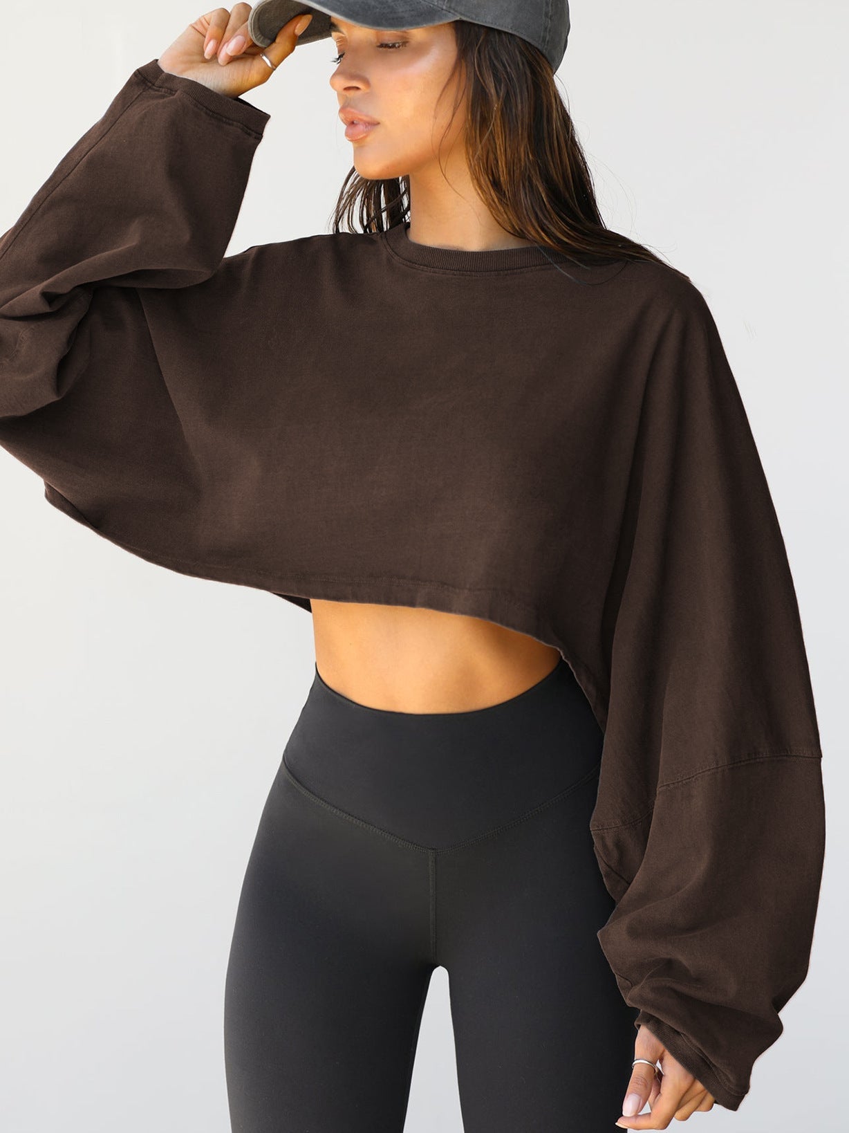 Cropped Sweatshirt - Notorious (Marrone Scuro)