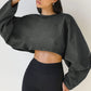 Cropped Sweatshirt - Notorious (Nero Chiaro)