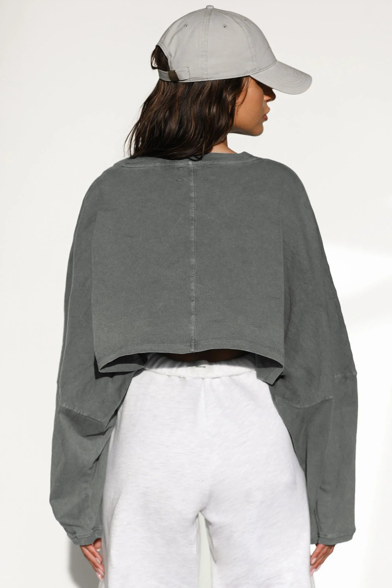 Cropped Sweatshirt - Notorious (Grigio Scuro)