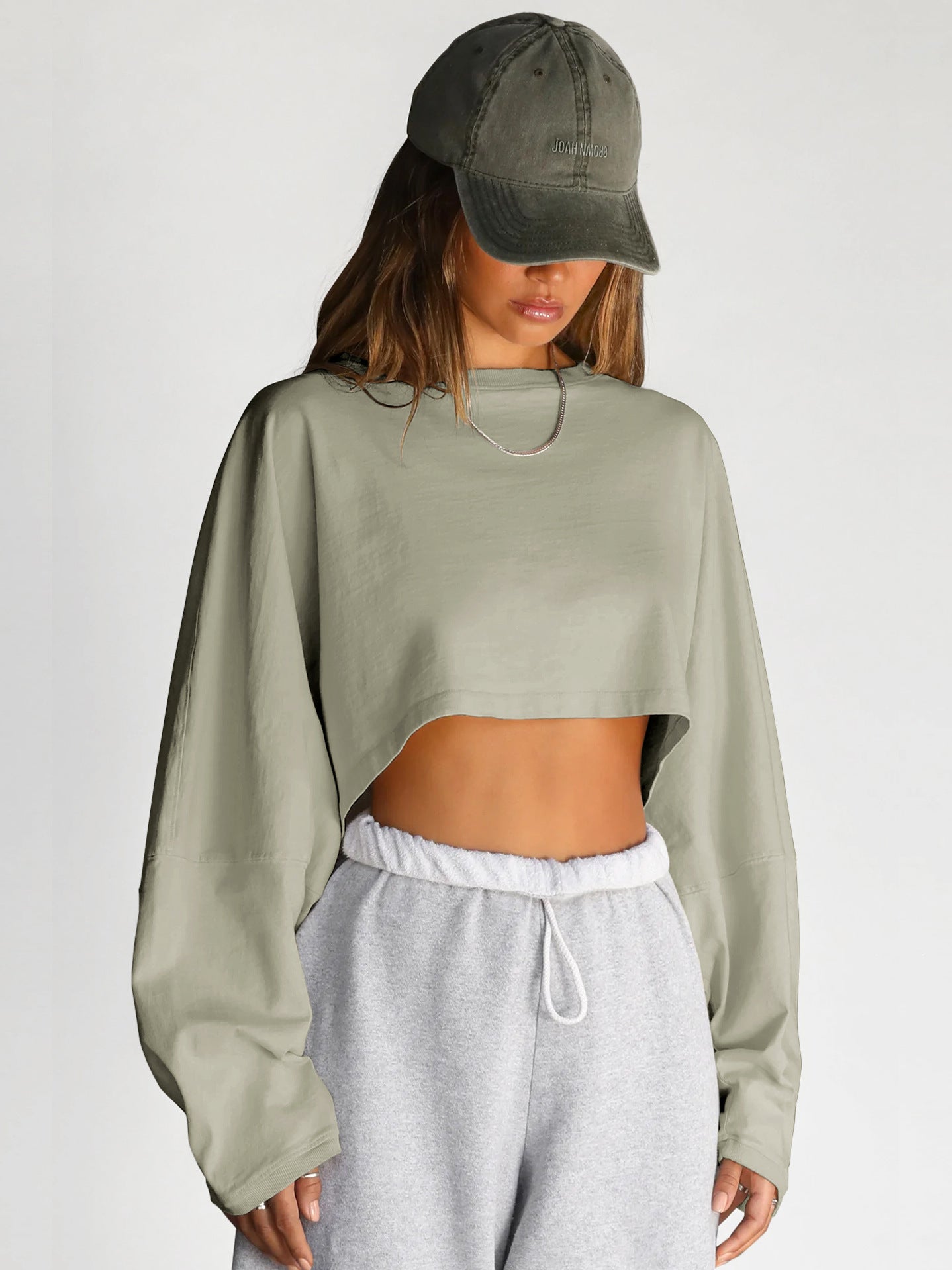 Cropped Sweatshirt - Notorious (Verde Tè)