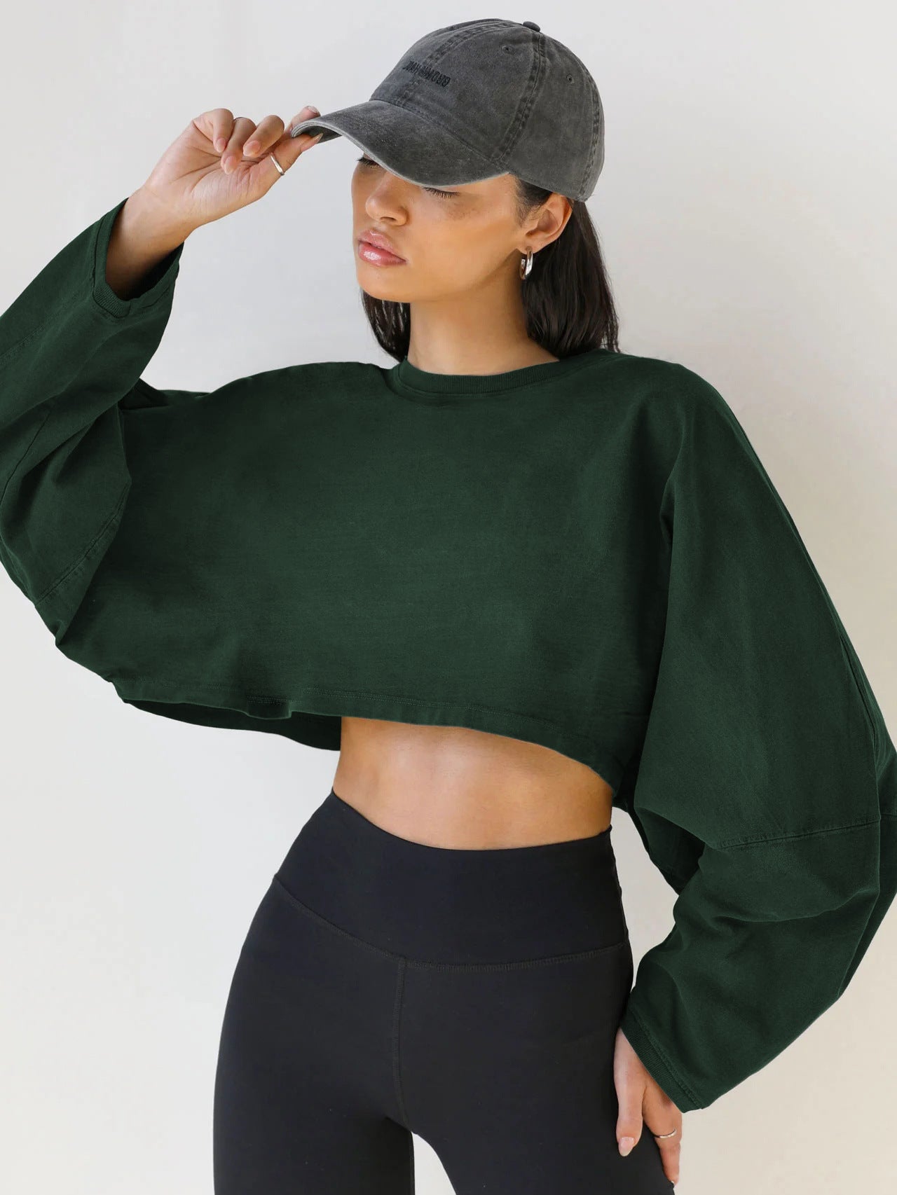 Cropped Sweatshirt - Notorious (Verde Scuro)