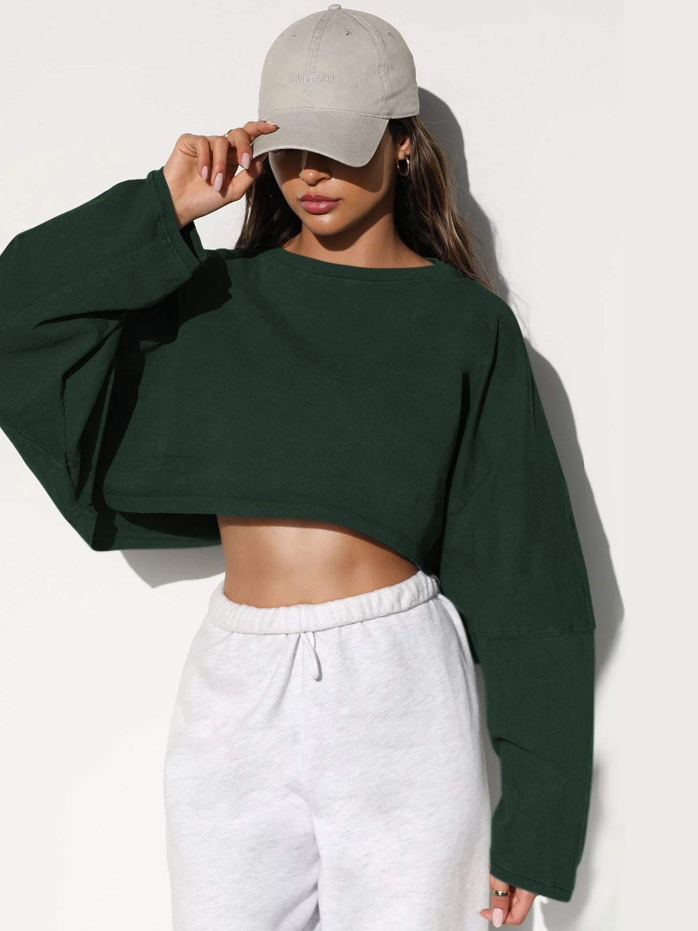Cropped Sweatshirt - Notorious (Verde Scuro)