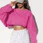 Cropped Sweatshirt - Notorious (Fucsia)