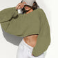 Cropped Sweatshirt - Notorious (Verde Oliva)