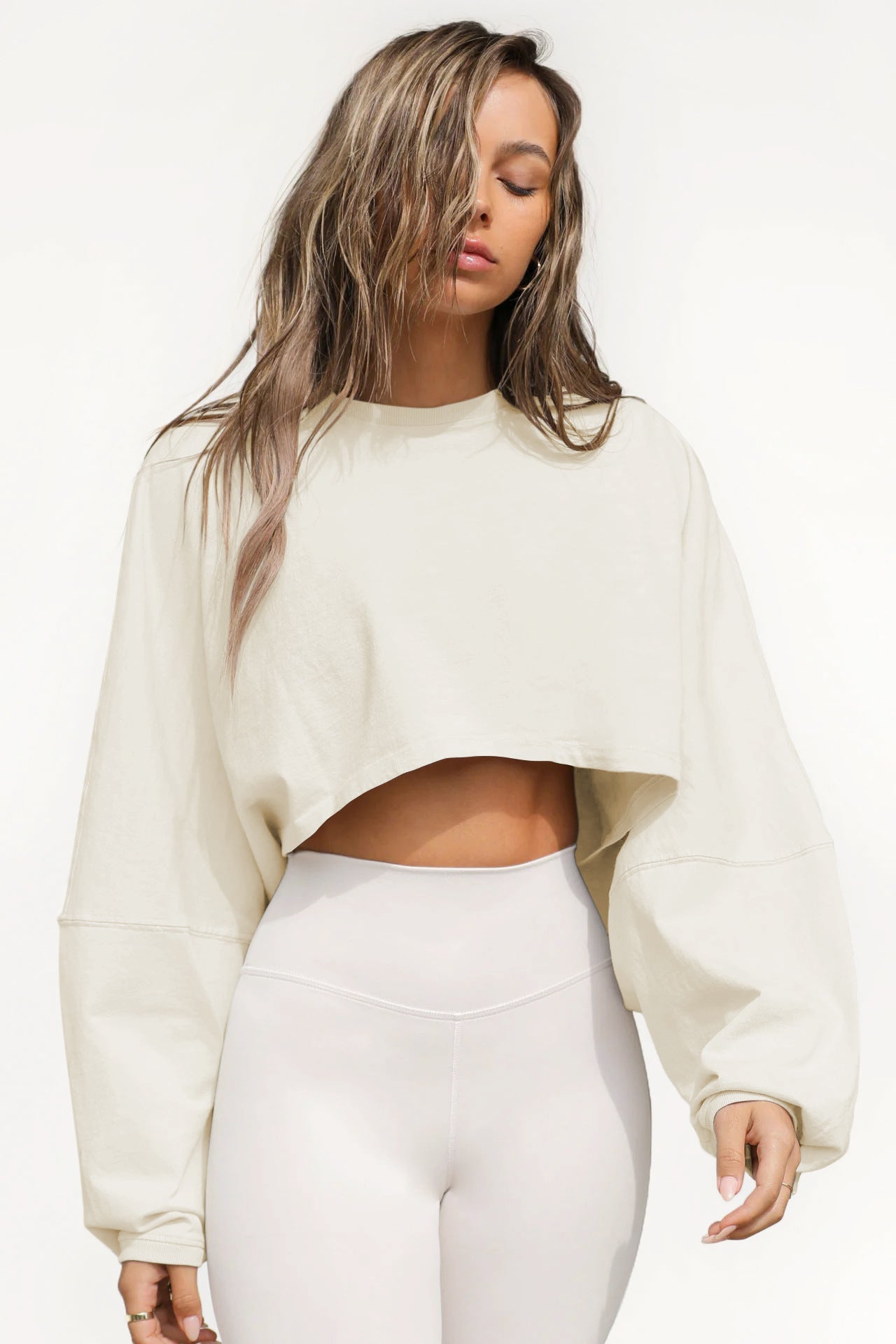 Cropped Sweatshirt - Notorious (Bianco Panna)