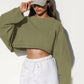 Cropped Sweatshirt - Notorious (Verde Oliva)