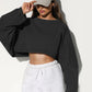 Cropped Sweatshirt - Notorious (Nero)