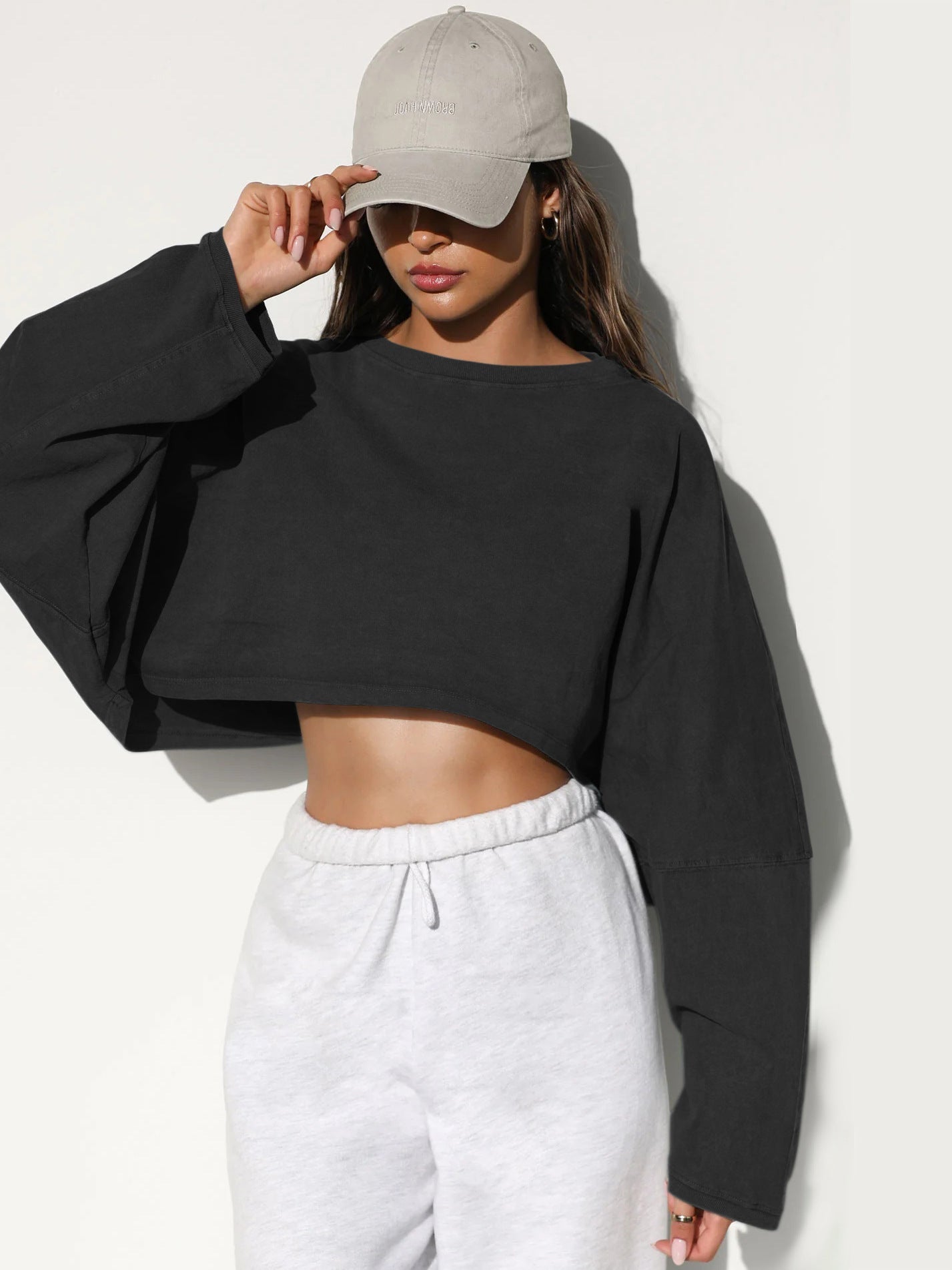 Cropped Sweatshirt - Notorious (Nero)