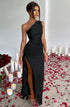 Elegant One Shoulder Dress - Notorious (Nero)