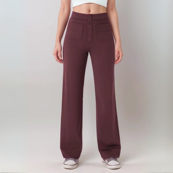 Flex Button Pants - Notorious (Bordeaux)