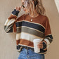 Striped Cozy Sweater - Notorious (Marrone)