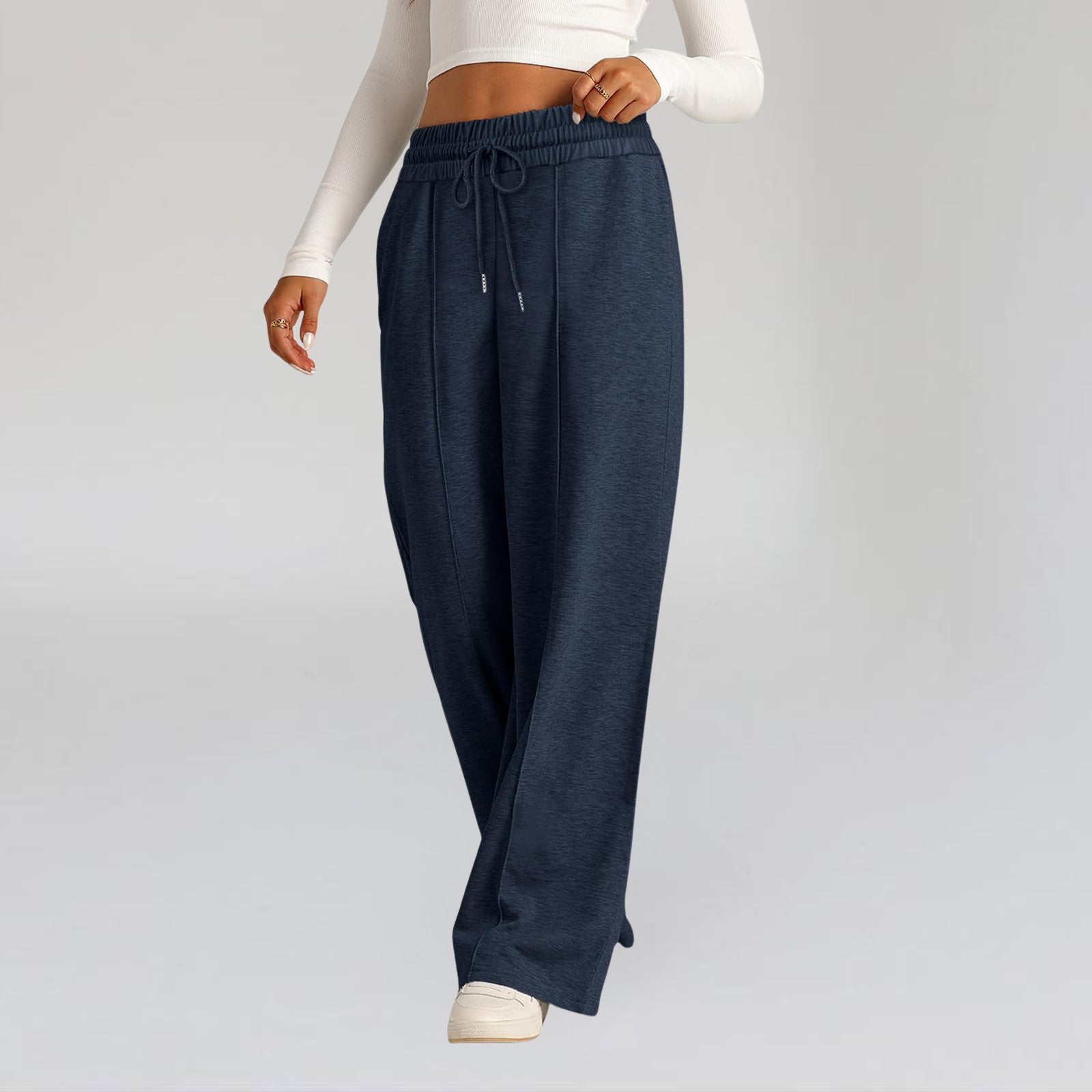 Wide Leg Sweatpants - Notorious (Navy Blue)