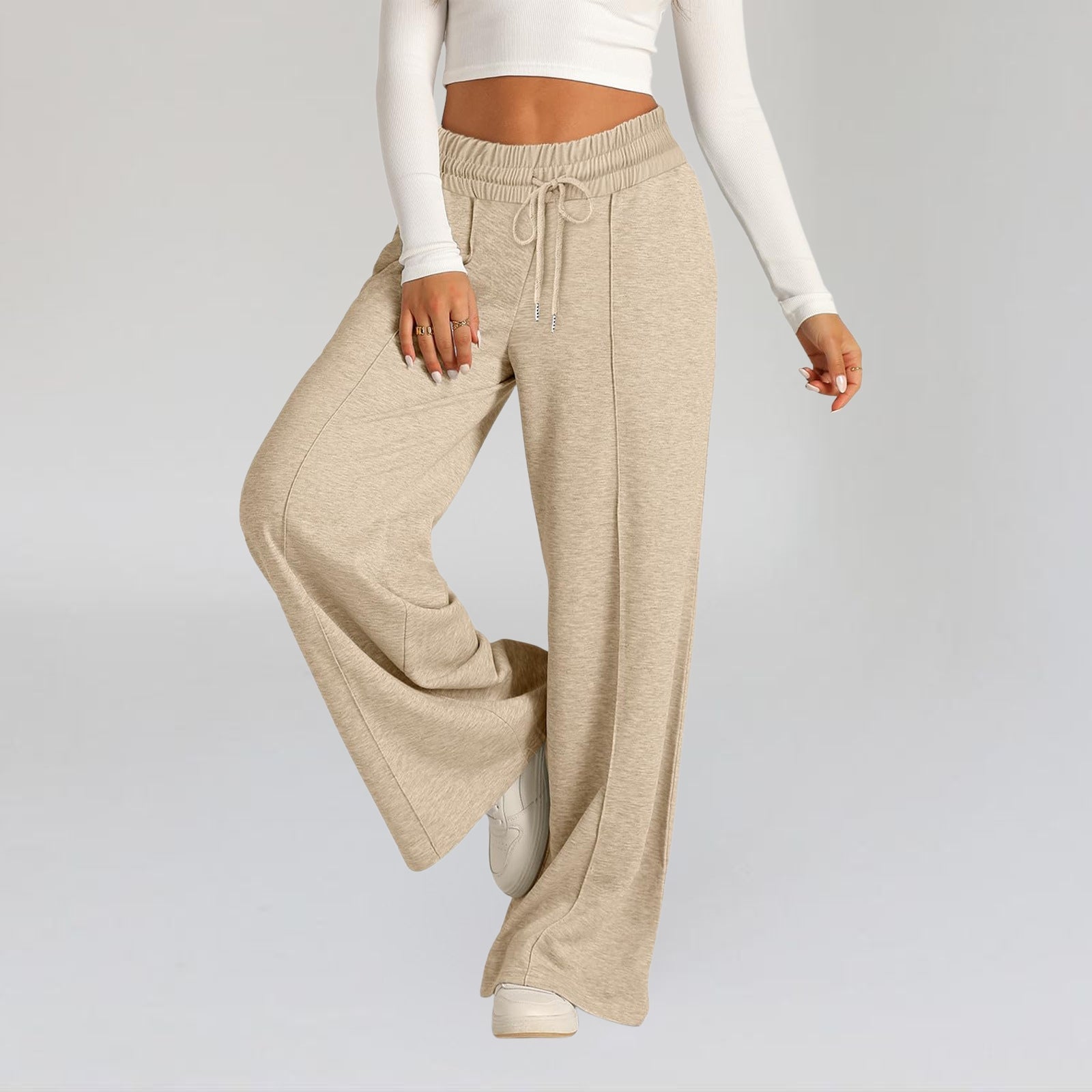 Wide Leg Sweatpants - Notorious (Khaki)