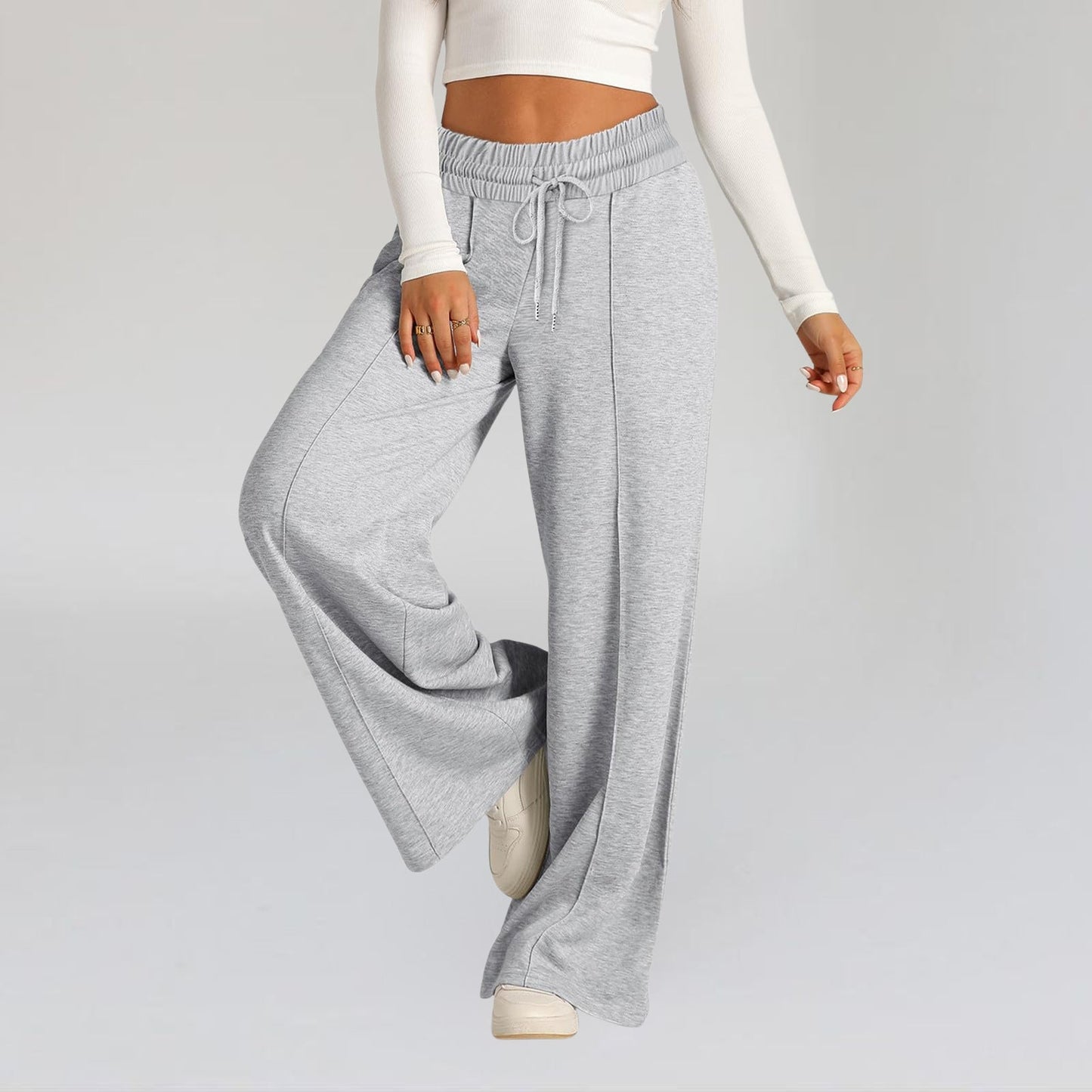 Wide Leg Sweatpants - Notorious (Grigio Chiaro)