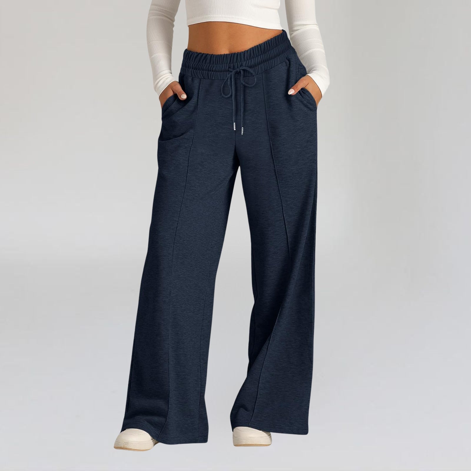 Wide Leg Sweatpants - Notorious (Navy Blue)