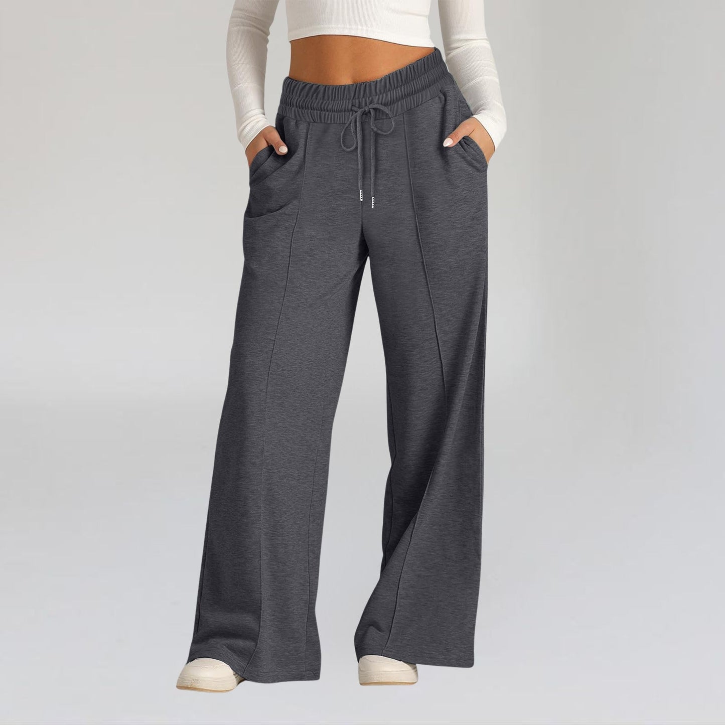 Wide Leg Sweatpants - Notorious (Grigio Scuro)