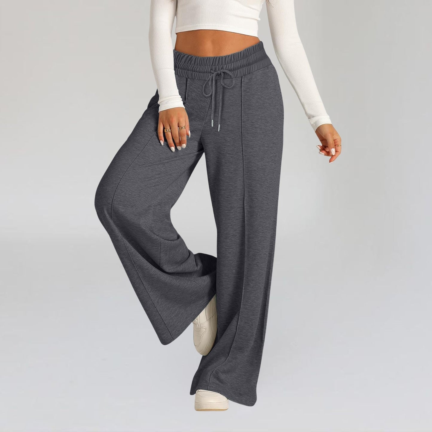 Wide Leg Sweatpants - Notorious (Grigio Scuro)
