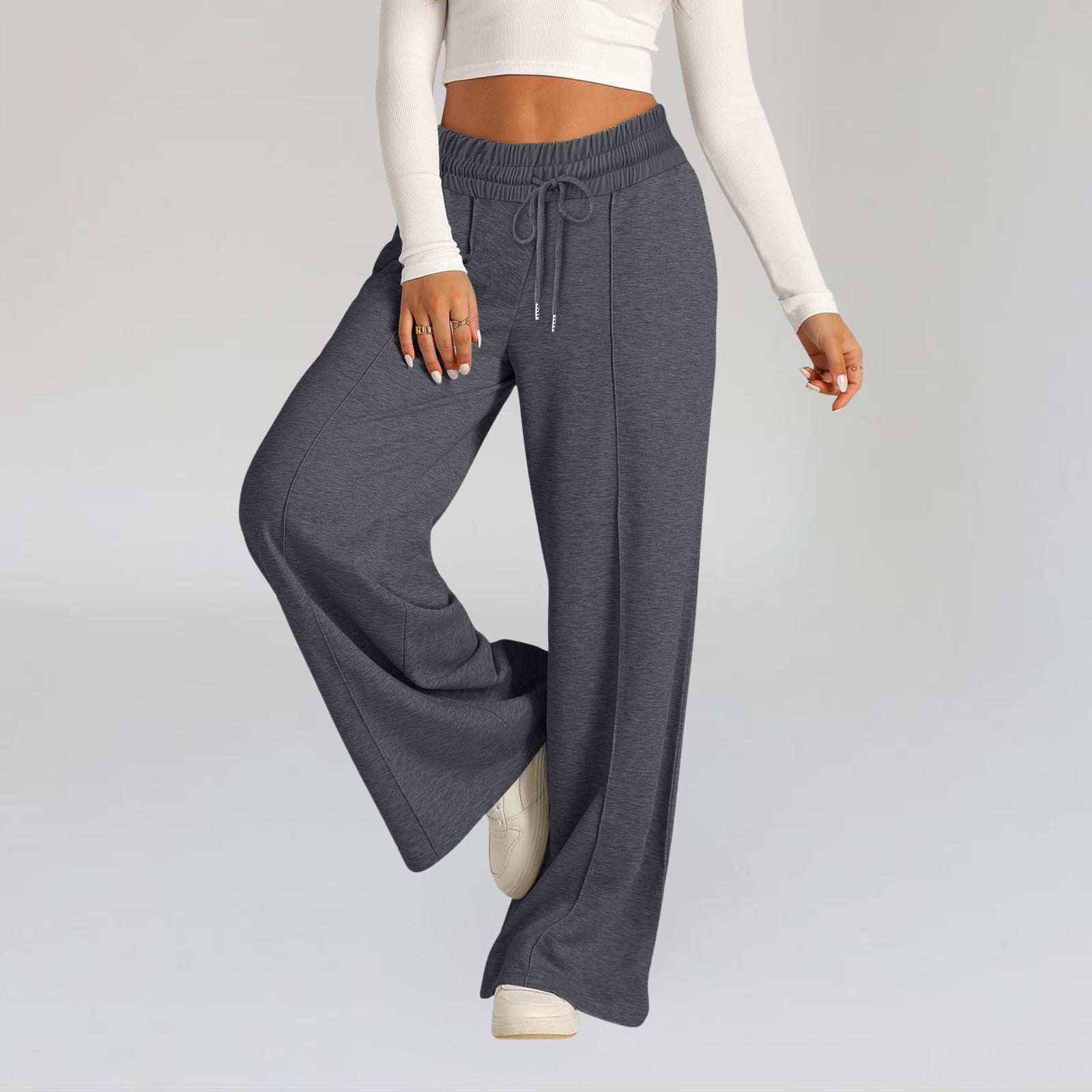 Wide Leg Sweatpants - Notorious (Grigio Scuro)